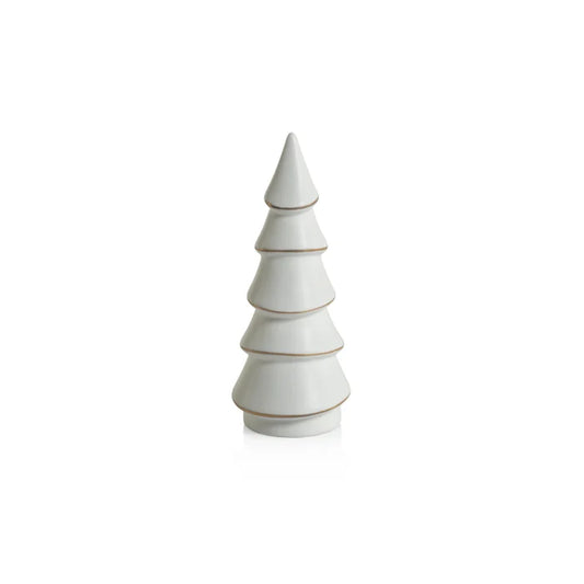 ALPINA PORCELAIN TREE-WHITE WITH GOLD TRIM 6.5"