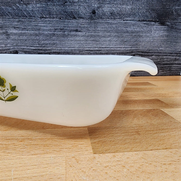 Anchor Hocking Fire King Meadow Green 12in Casserole Oven Baking Pan 432 1.5qt