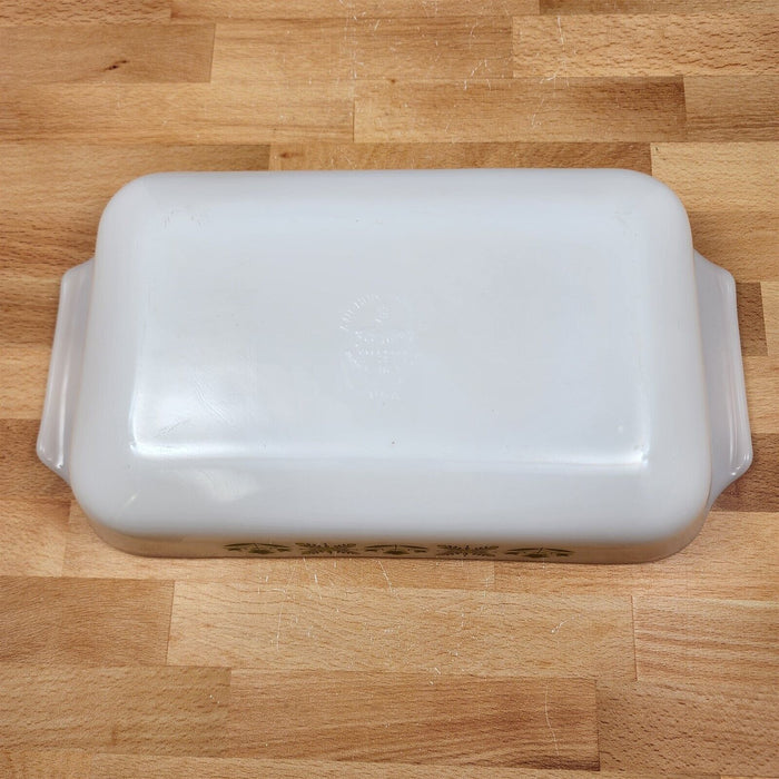 Anchor Hocking Fire King Meadow Green 12in Casserole Oven Baking Pan 432 1.5qt