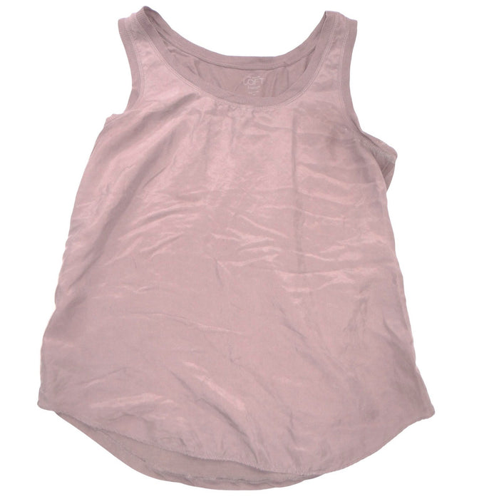 Ann Taylor Loft Lounge Mauve Purple Mixed Media Tank Top Sleeveless Medium0