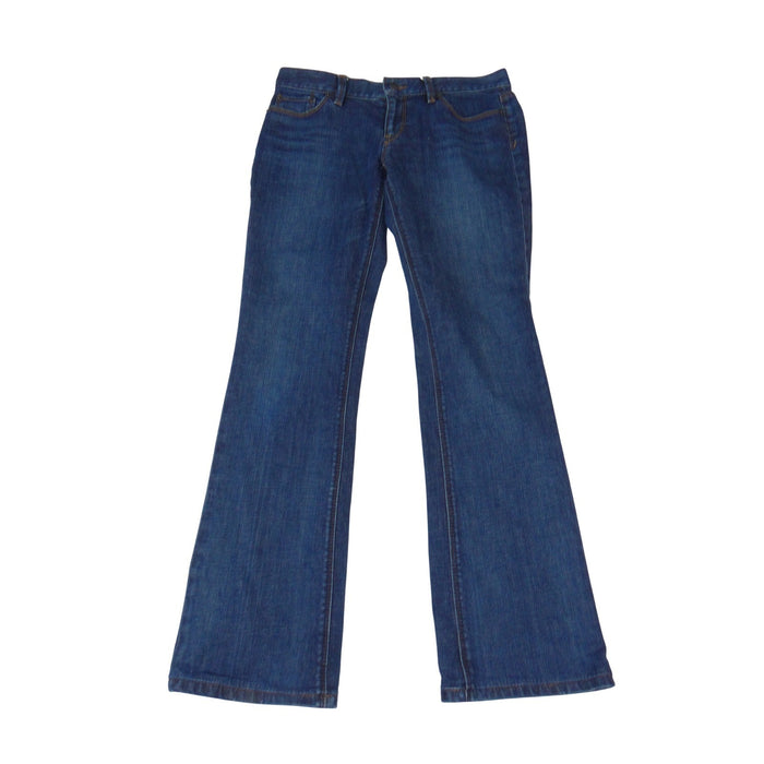 Ann Taylor Loft Modern Boot Blue Denim Jeans Medium Wash Size 6 Stretch 39350