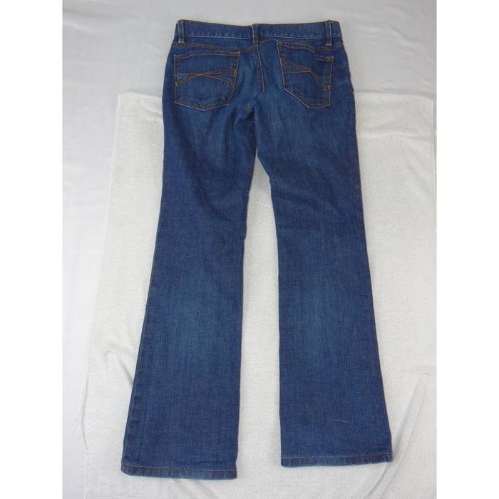 Ann Taylor Loft Modern Boot Blue Denim Jeans Medium Wash Size 6 Stretch 39351