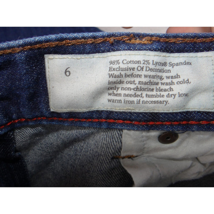 Ann Taylor Loft Modern Boot Blue Denim Jeans Medium Wash Size 6 Stretch 39352