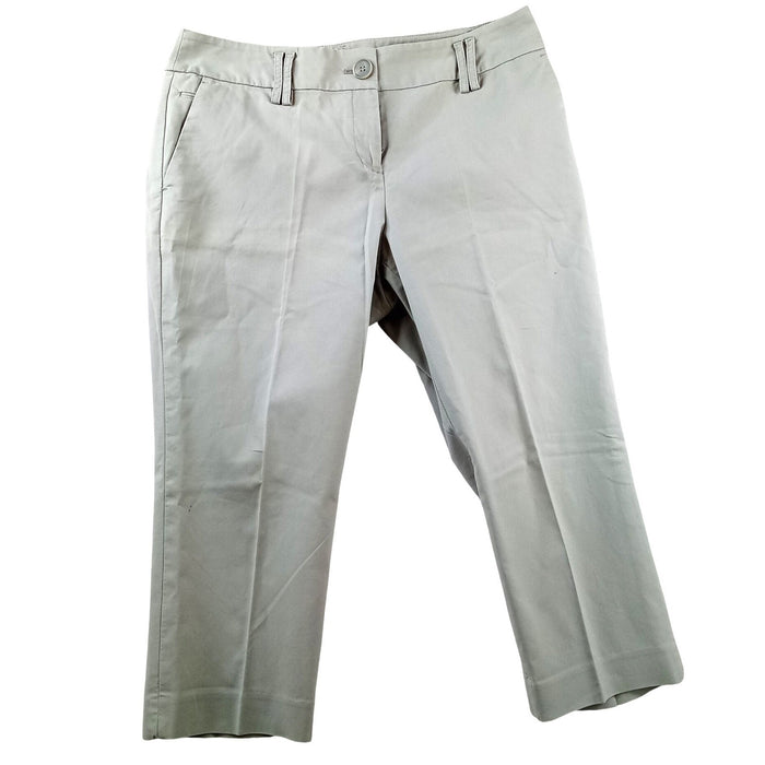 Ann Taylor LOFT Petites Julie Crop Pants Light Khaki Stone Size 10P0