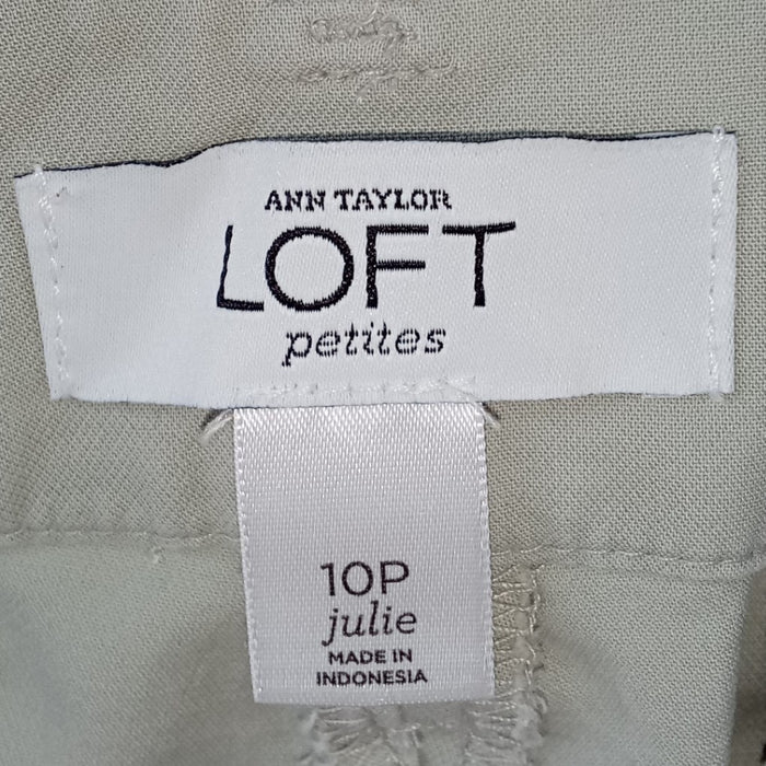Ann Taylor LOFT Petites Julie Crop Pants Light Khaki Stone Size 10P1