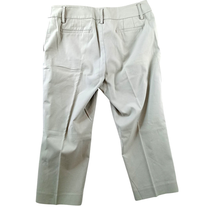 Ann Taylor LOFT Petites Julie Crop Pants Light Khaki Stone Size 10P2