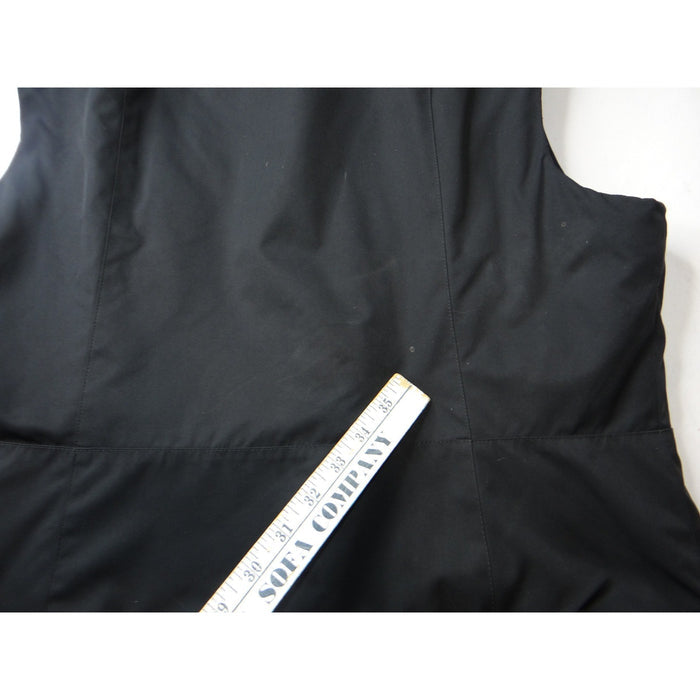 Ann Taylor Petites Black Faux Fur Collar Zip Vest Women Size LP7
