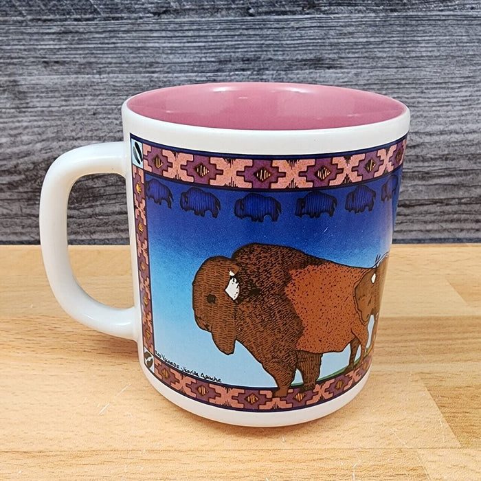 Apache Buffalo Mug Allen-Lewis 1992 Utah Rod Verlarde Jicarilla 10 Oz Coffee Cup