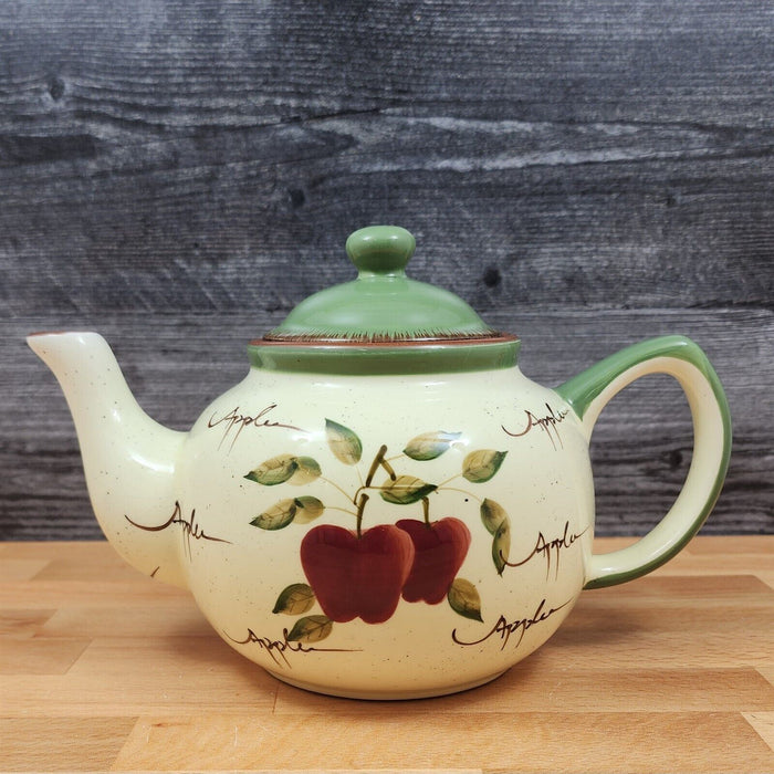 Apple Orchard Teapot Ceramics Floral with Lid by Home Interiors