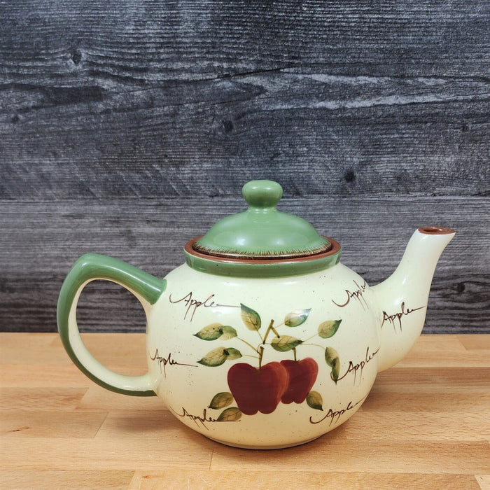 Apple Orchard Teapot Ceramics Floral with Lid by Home Interiors
