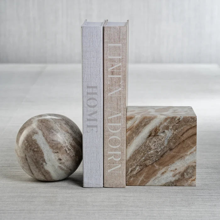 ARABESCATO MARBLE BOOKEND - BALL