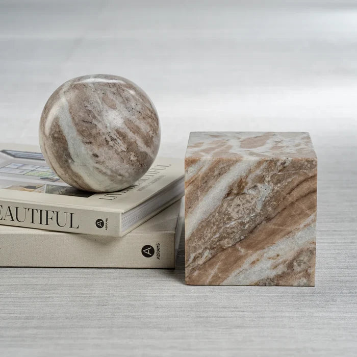 ARABESCATO MARBLE BOOKEND - BALL