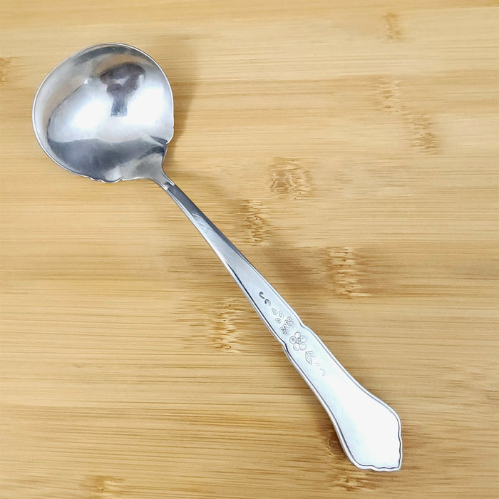 Ashmore Oneida Solid Gravy Ladle Spoon Stainless Burnished Handle Flatware