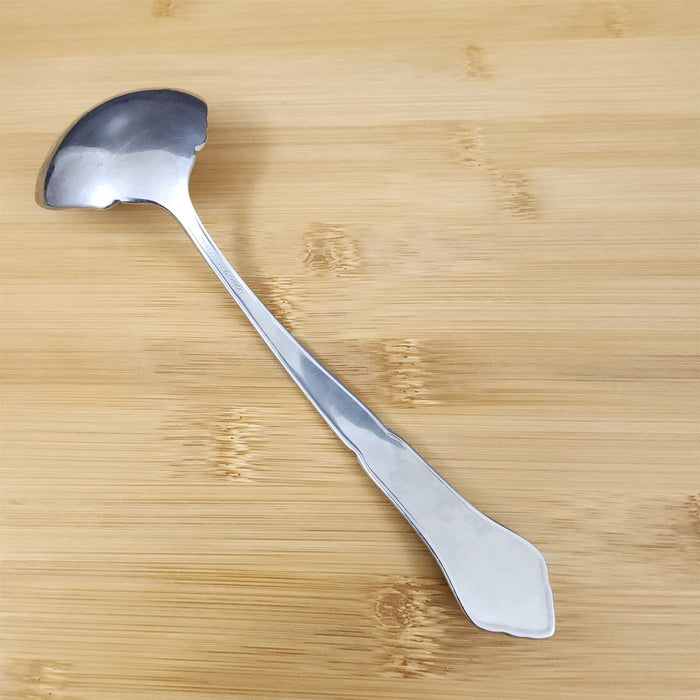 Ashmore Oneida Solid Gravy Ladle Spoon Stainless Burnished Handle Flatware