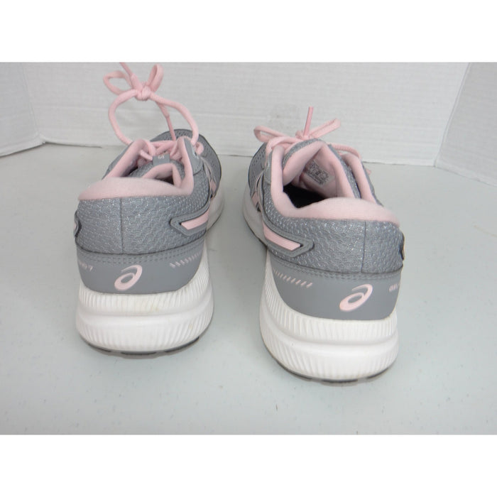 Asics Gel Contend 7 Womens 7 Wide Grey Pink Running Shoes 1012A9103