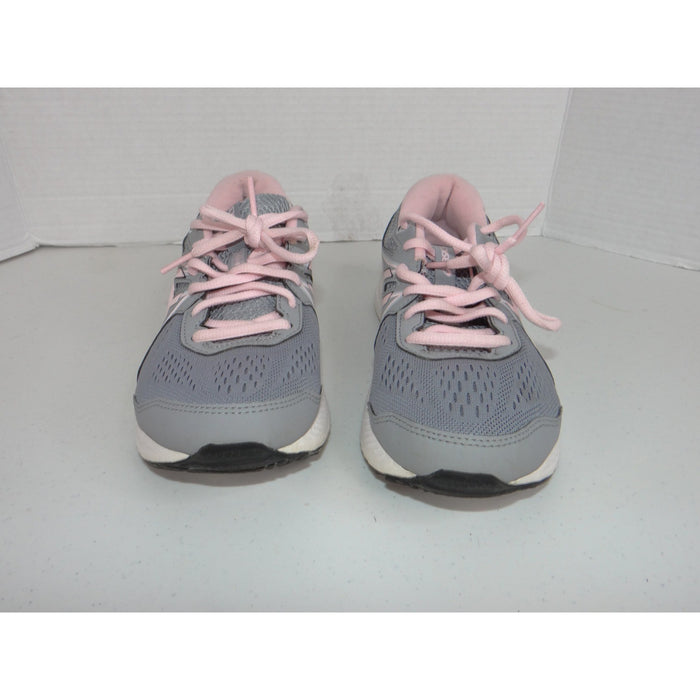 Asics Gel Contend 7 Womens 7 Wide Grey Pink Running Shoes 1012A9105
