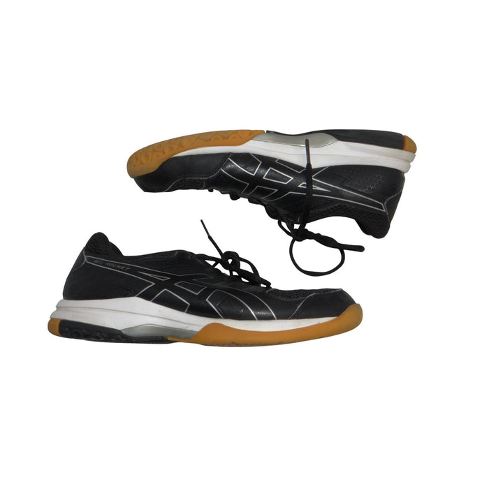 Asics Gel Rocket 8 Mens 7 Volleyball Shoes Black Silver B756Y Indoor Court Gum0