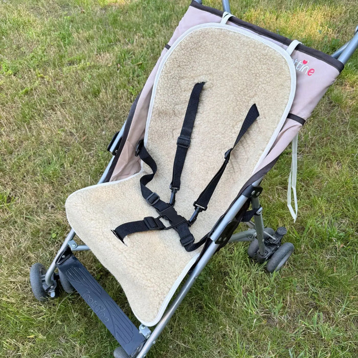Assise pour poussette & siège auto en laine Sassoupi - Beige