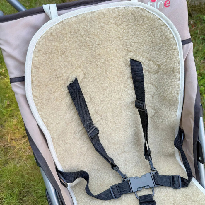 Assise pour poussette & siège auto en laine Sassoupi - Beige