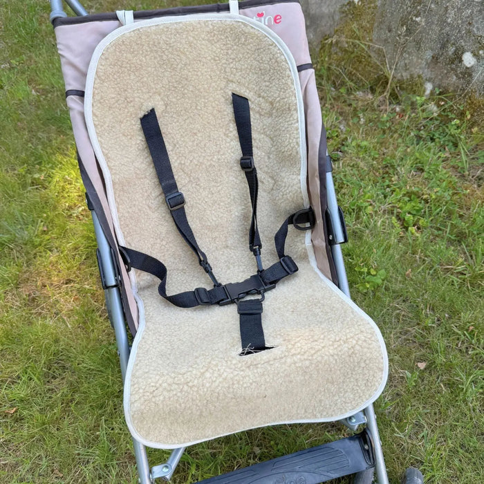 Assise pour poussette & siège auto en laine Sassoupi - Beige
