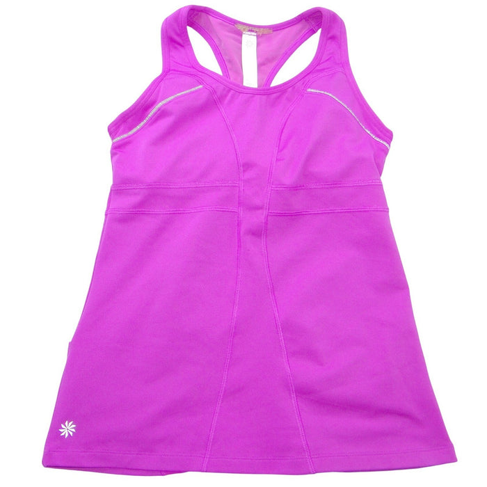 Athleta Womens Purple Racerback Workout Tank Top Built in Bra Style 819383 Small0