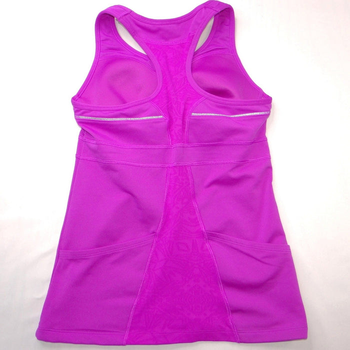 Athleta Womens Purple Racerback Workout Tank Top Built in Bra Style 819383 Small1