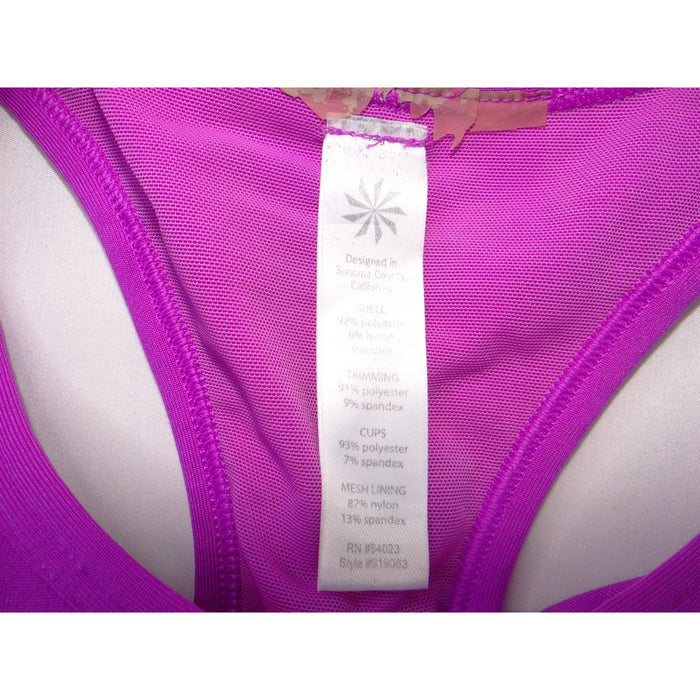 Athleta Womens Purple Racerback Workout Tank Top Built in Bra Style 819383 Small3