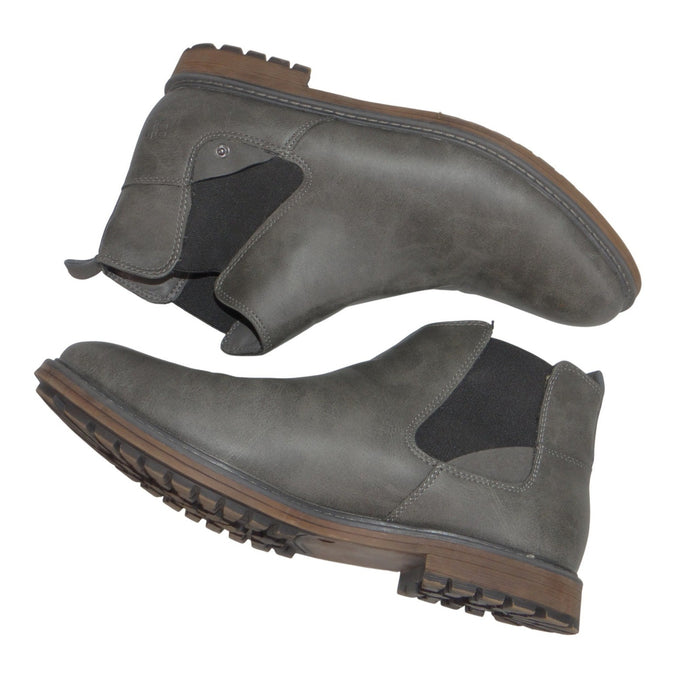 B 52 by Bullboxer Mens Grey Chelsea Boots Lug Sole Ankle Boot US 13 EU 460