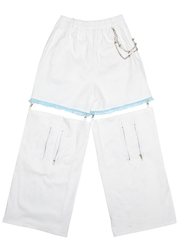 ACDC Rag Baby Punk Angel Punk Detachable Cargo Pants — front view
