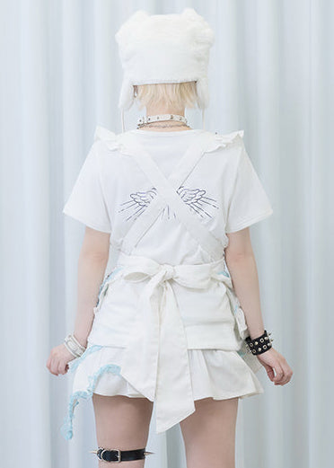 Baby Punk Angel Punk White Blue Apron