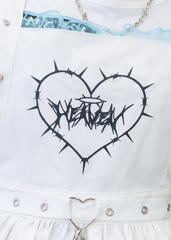 Baby Punk Angel Punk White Blue Apron