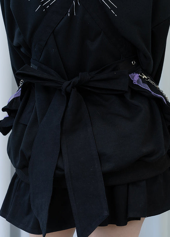 ACDC Rag Baby Punk Devil Punk Black Purple Apron — detail shot 4