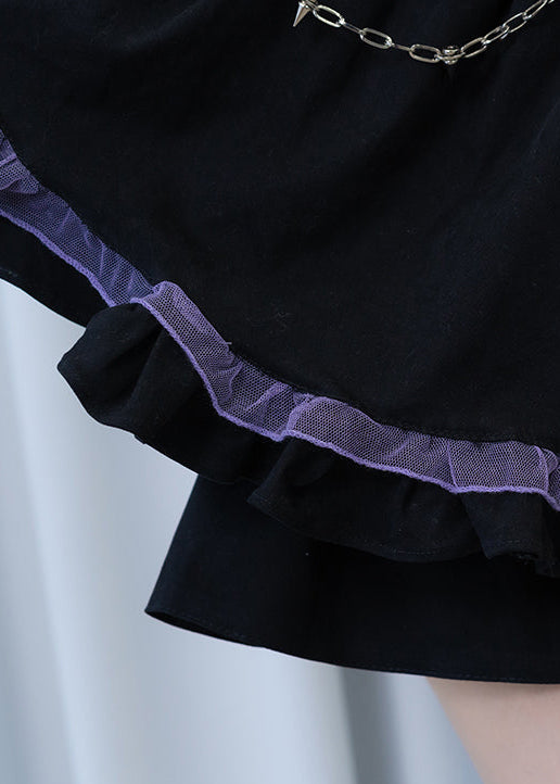 ACDC Rag Baby Punk Devil Punk Black Purple Apron — detail shot 5