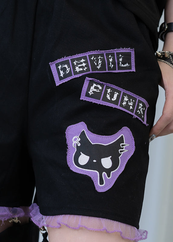 ACDC Rag Baby Punk Angel Punk Detachable Cargo Pants — detail shot
