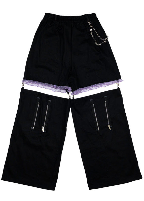 ACDC Rag Baby Punk Angel Punk Detachable Cargo Pants — back view
