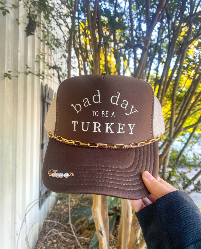 Bad Day To Be A Turkey Brown Front & Tan Back Trucker