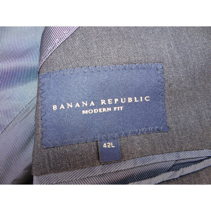 Banana Republic Modern Fit 42L Charcoal Grey Wool Blend Suit Jacket Blazer3