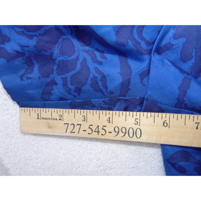 Banana Republic Womens Blue Damask Floral Button Front Romper Petite 0P3