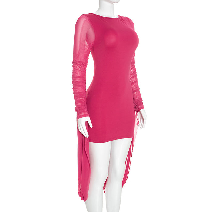 Barbie Mini Bodycon Dress - Rose Red