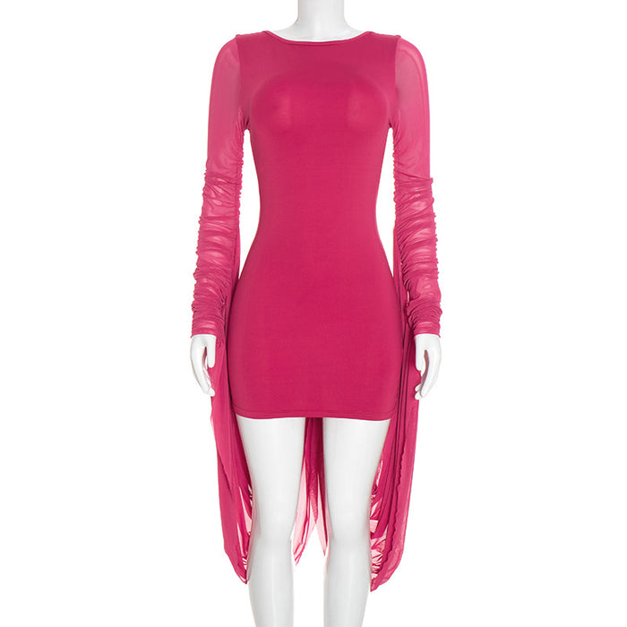 Barbie Mini Bodycon Dress - Rose Red