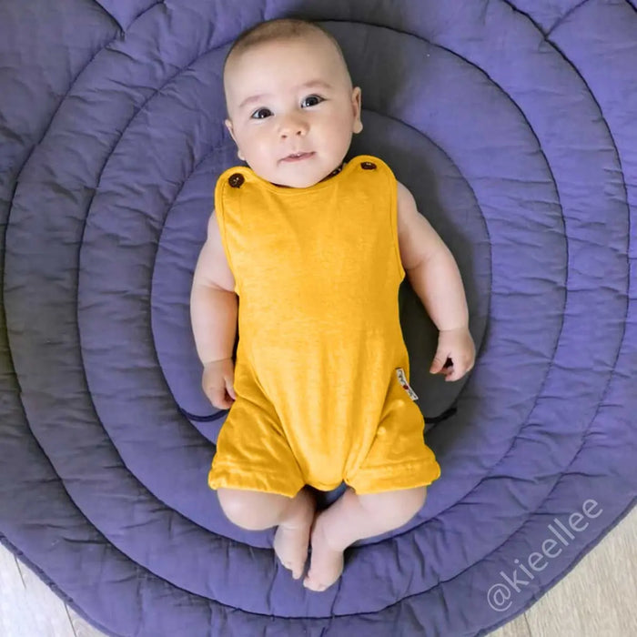 Barboteuse bébé évolutive en chanvre & coton bio Manymonths - Golden calendula