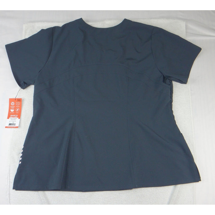 Barco One 5106X Steel Gray V Neck 5 Pocket Scrub Top Plus Size 3XL NEW1