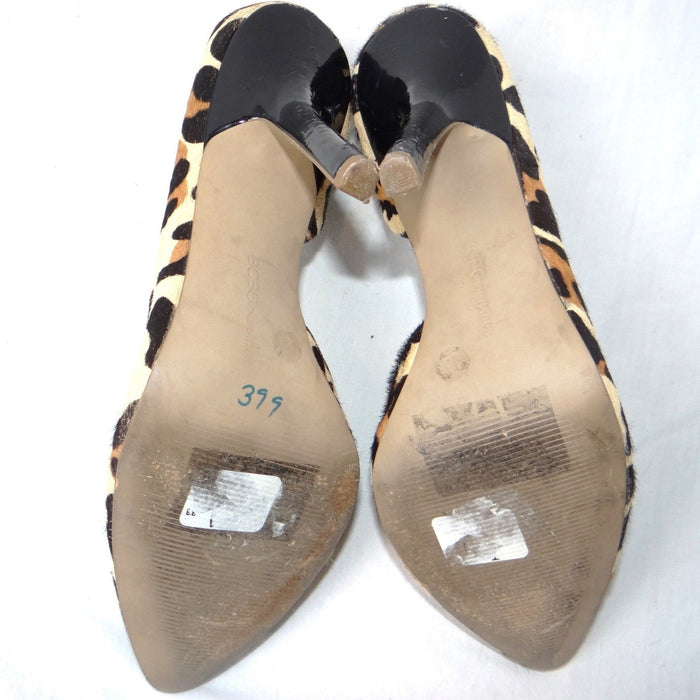BCBGeneration Jaze Leopard Print Calf Hair d'Orsay Pumps Heels Size 9M PL JAZE X5