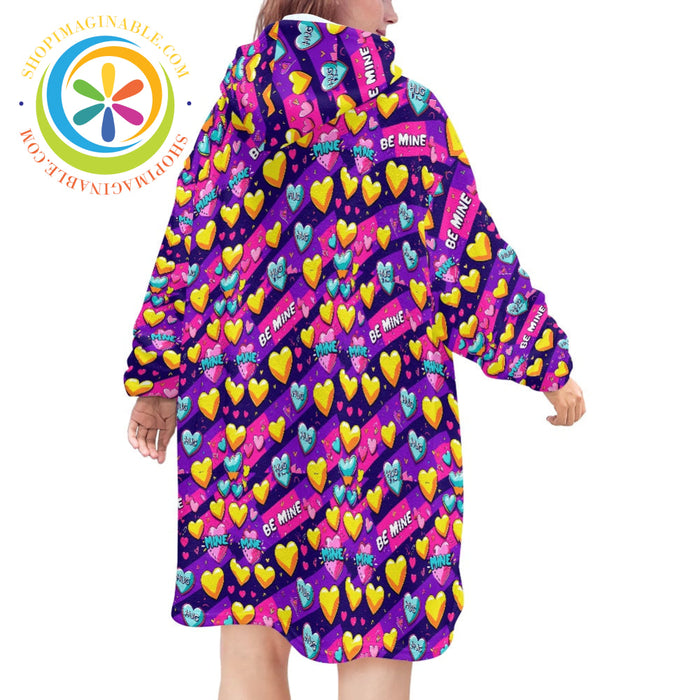 Be Mine Valentine Funk - Blanket Hoodie white / ONESIZE