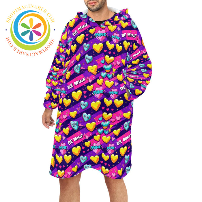 Be Mine Valentine Funk - Blanket Hoodie white / ONESIZE