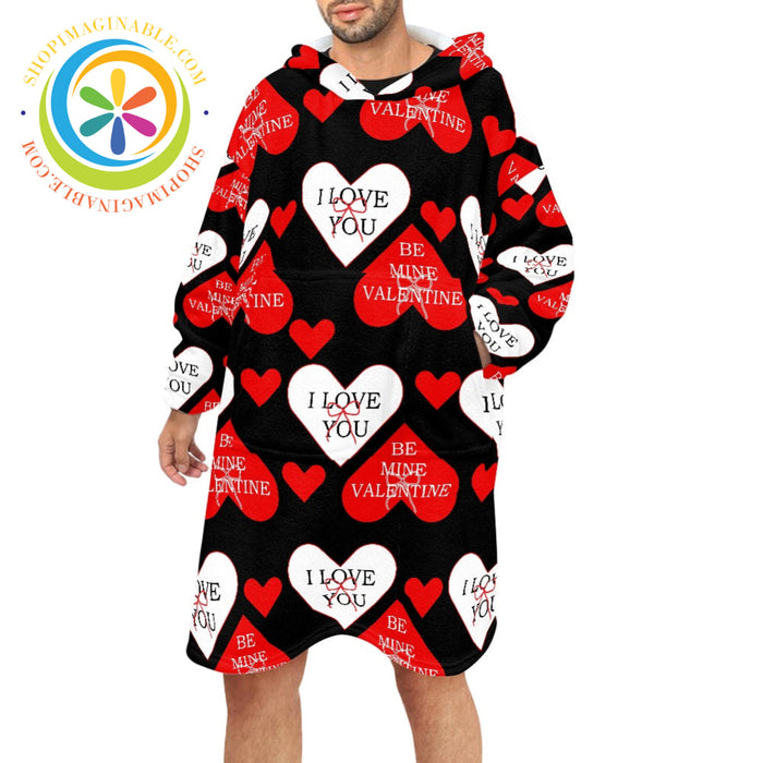 Be My Valentine - Blanket Hoodie white / ONESIZE