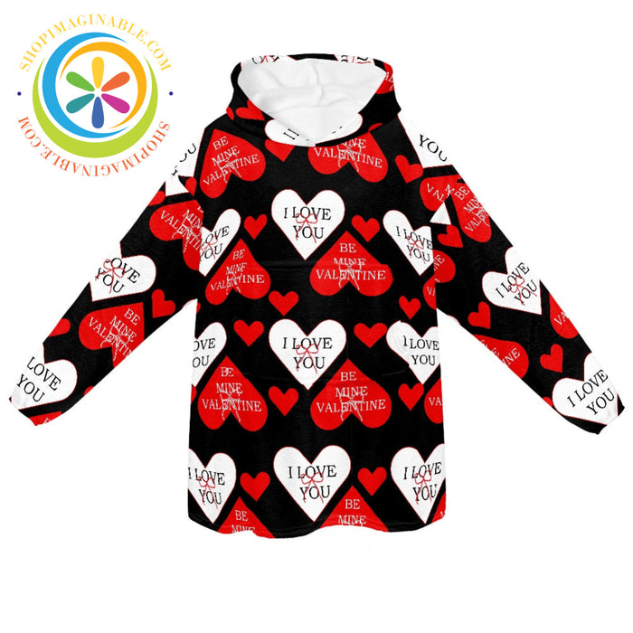 Be My Valentine - Blanket Hoodie white / ONESIZE