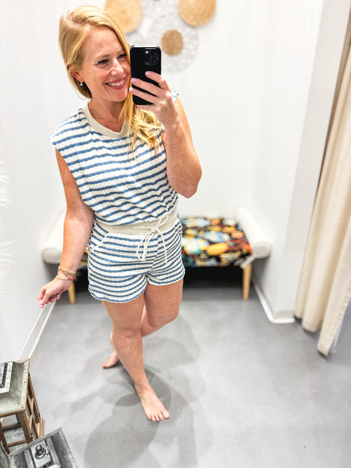 Beach Bound Stripped Romper