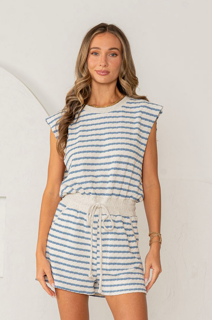Beach Bound Stripped Romper