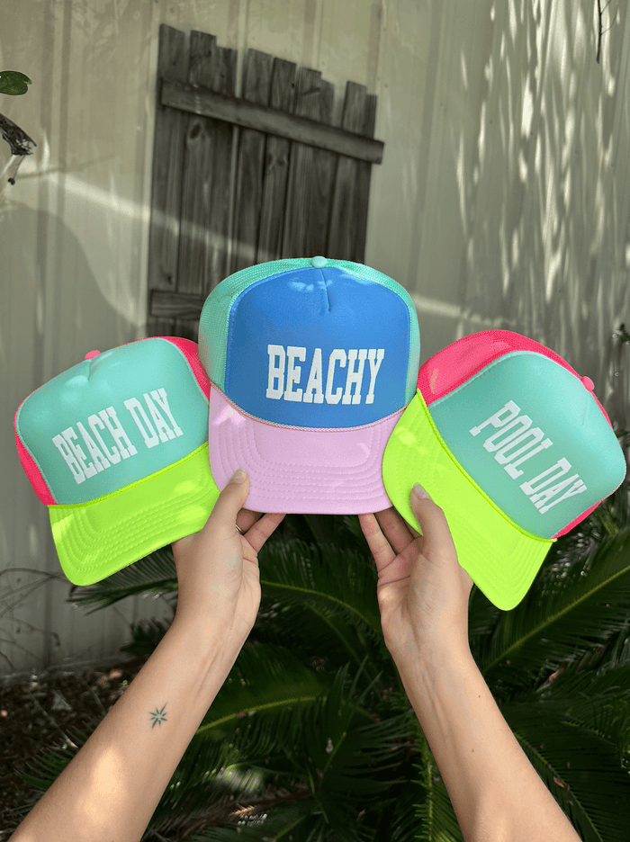 Beachy Multi Trucker Hat (Carolina Blue)
